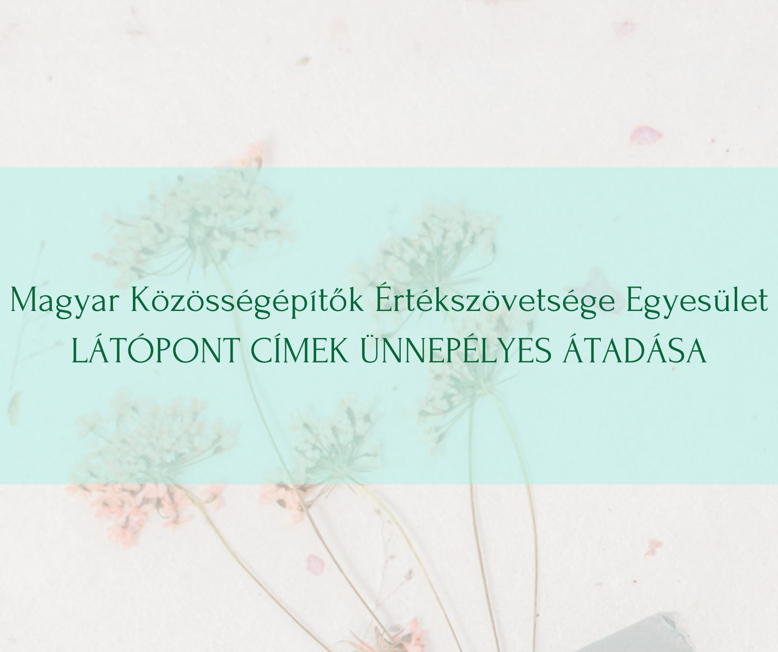 Látópont címek átadása Martfűn 2023. március 2-án